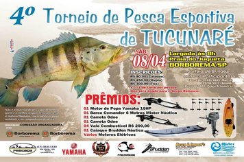Pescadores de taguaí ficam em 2° lugar em torneio de pesca esportiva de tucunaré na cidade de borborema