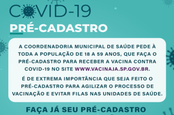 VACINAÇÃO COVID-19 - PRÉ-CADASTRO